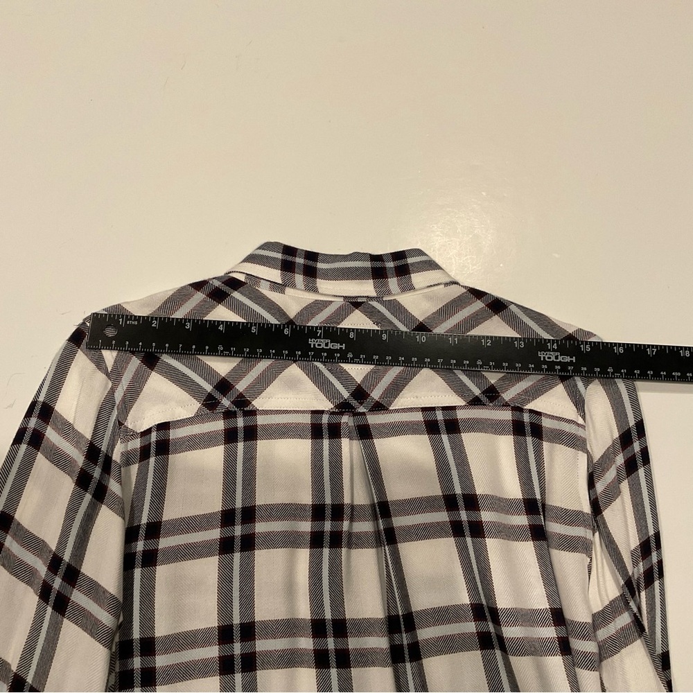 Rails Hunter Flannel Button Up Shirt XS White Marine Plaid Soft Heritage Classic - Picture 8 of 13
